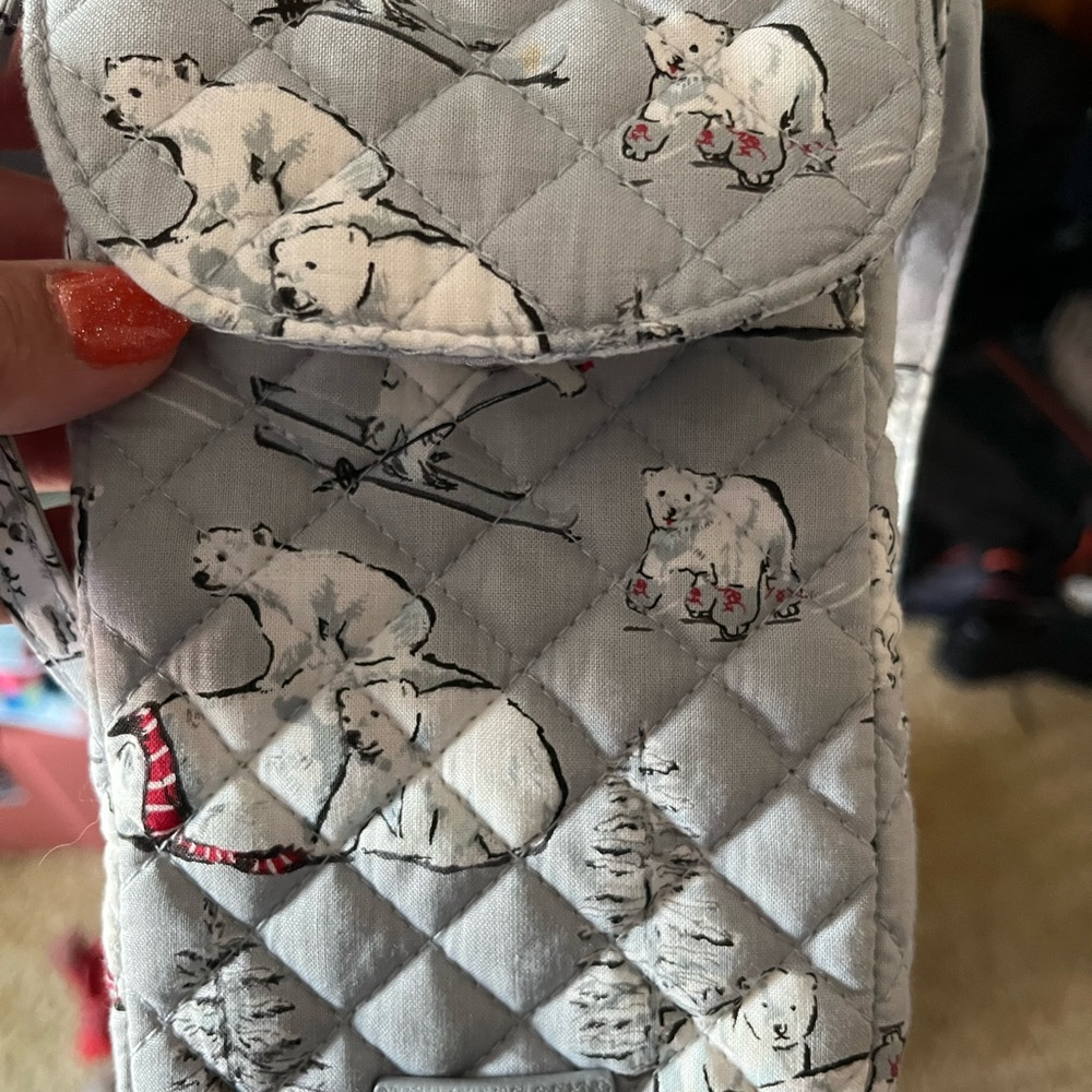 Vera Bradley Quilted Crossbody Bag with Polar Bear Print